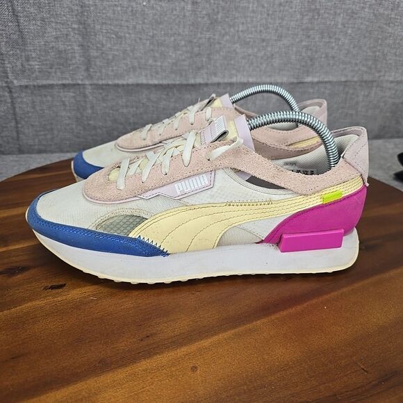 Puma Future Rider Double‎ White Pink Lady' Casual Sneakers 382281-01 Women 9.5 - Picture 7 of 16
